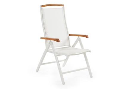 Andy Positionsstol Vit Teak