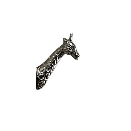 Väggkrokar Giraffe Silver