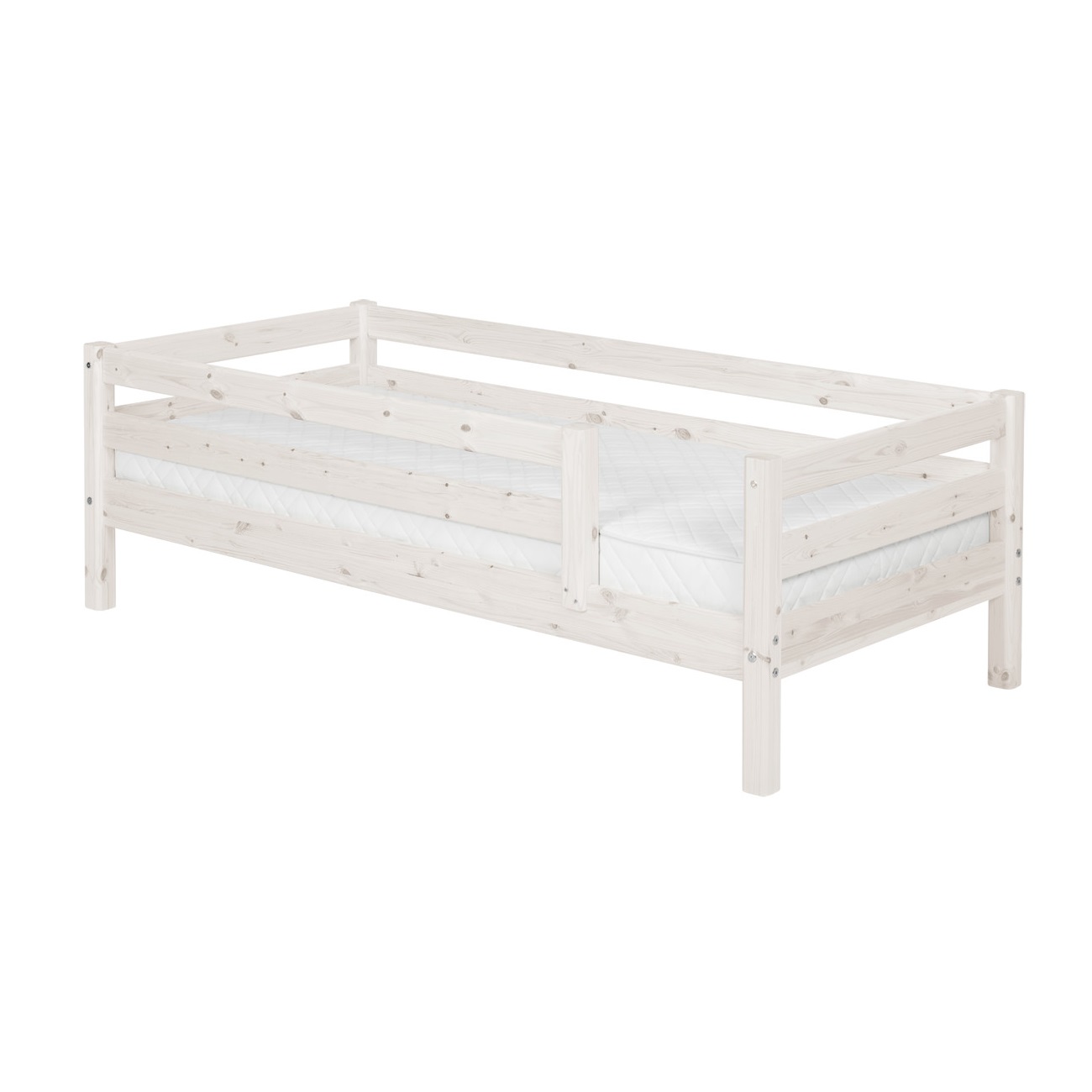 Barnsäng 90 x 190 cm skyddsbräda CLASSIC vitpigment, Flexa