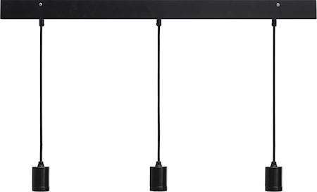 Line 3 Taklampa Rektangulärt Svart 80cm