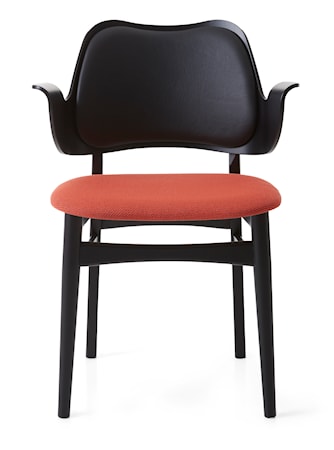 Gesture Stol Poppy Red Svartlackad Bok