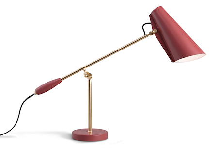 Birdy bordslampa – Marsala/brass