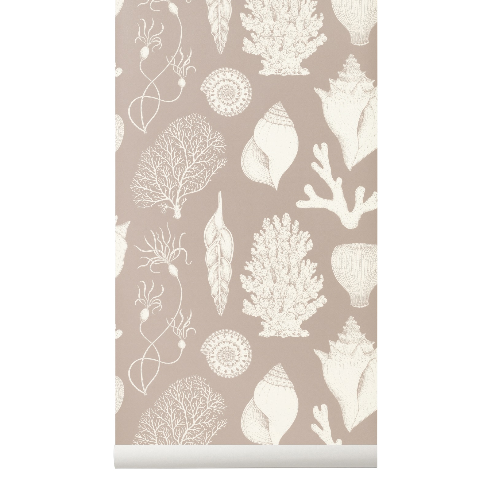 Tapet rosa Shells Katie Scott, Ferm Living