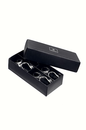 Oslo Servettringar Silver 4-pack