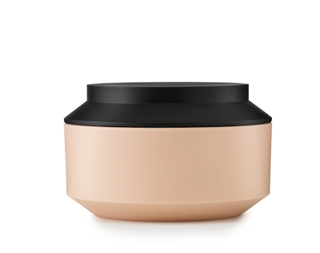 Geo Burk med lock Nude/Svart Ø 15 cm