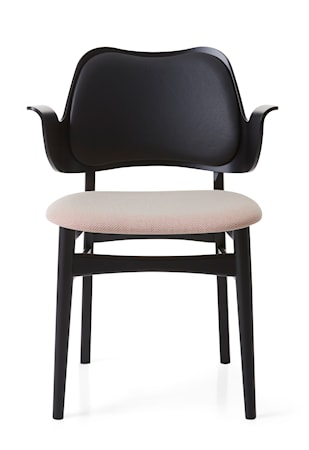 Gesture Stol Pale Peach Svartlackad Bok