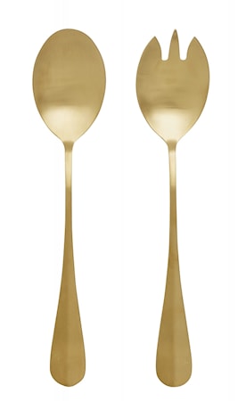 Gold Salladsbestick 2 delar Guld