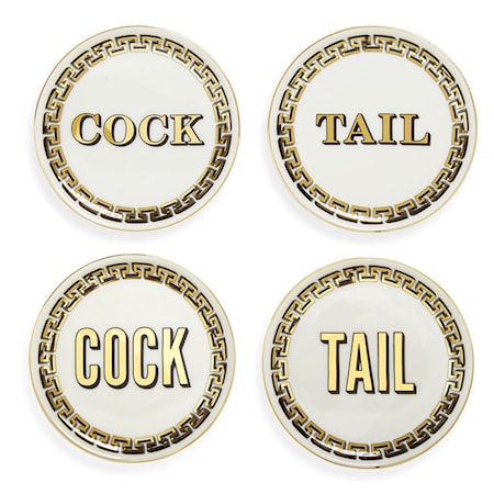 Cock/Tail Glasunderlägg 4-pack