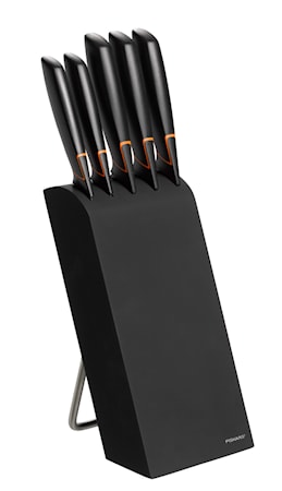 Edge Knivset med Knivblock Svart