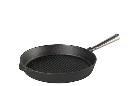 Grillpanna Gjutjärn Stålhandtag 28 cm