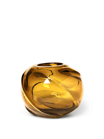 Water Swirl Vas Rund Amber