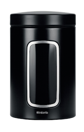 Förvaringsburk med fönster Svart 1,4 L