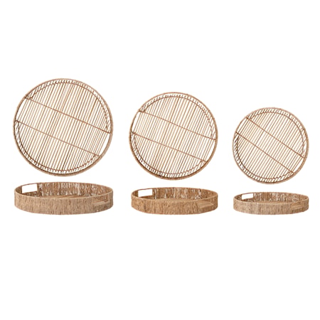 Serveringsbricka Nature Bambu 3 st