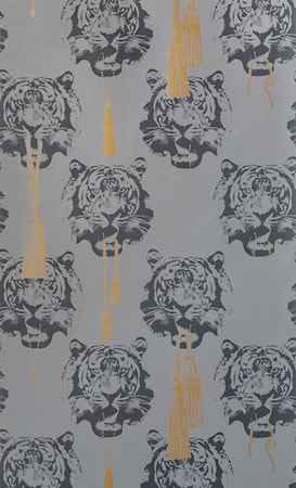 Tapet Coco Tiger Grå