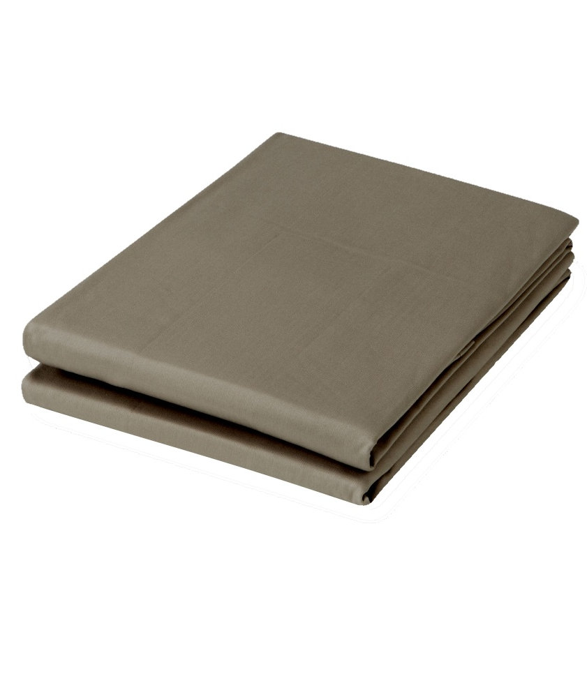 Kuvertlakan 120 cm percale brun, Värnamo of Sweden