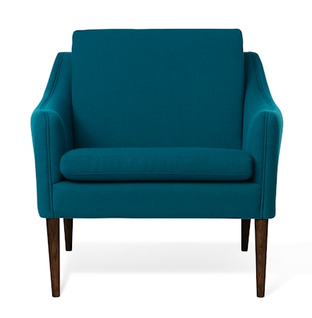 Mr. Olsen Lounge Chair Dark Turqouise Valnöt
