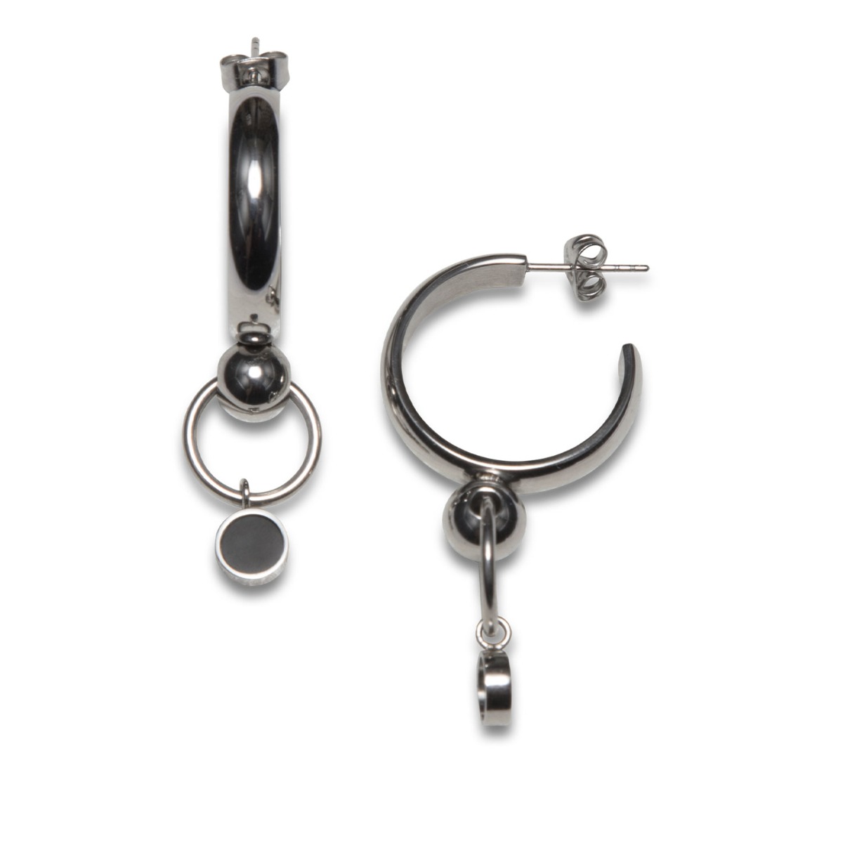 Sägen Örhänge Satellite Hoop Silver