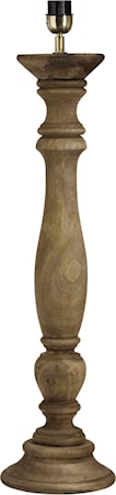 Lodge Lampfot Åldrad Brun 78cm