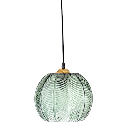 Taklampa Grön Glas Ø22xH20cm