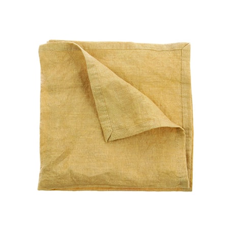 Servett Linne Set med 2 Gul 45x45 cm