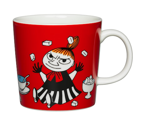 Mumin mugg 30 cl Lilla My röd