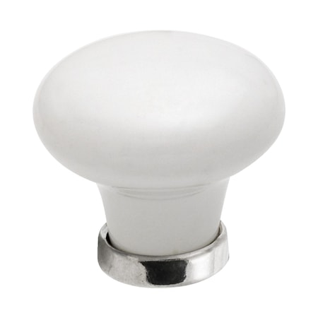 Knopp 24136 vit/förnicklad