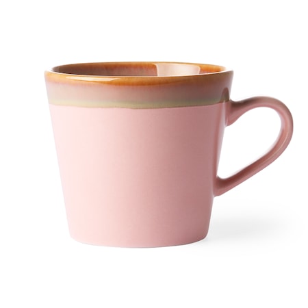 Ceramic 70's Cappuccino Mugg Pink