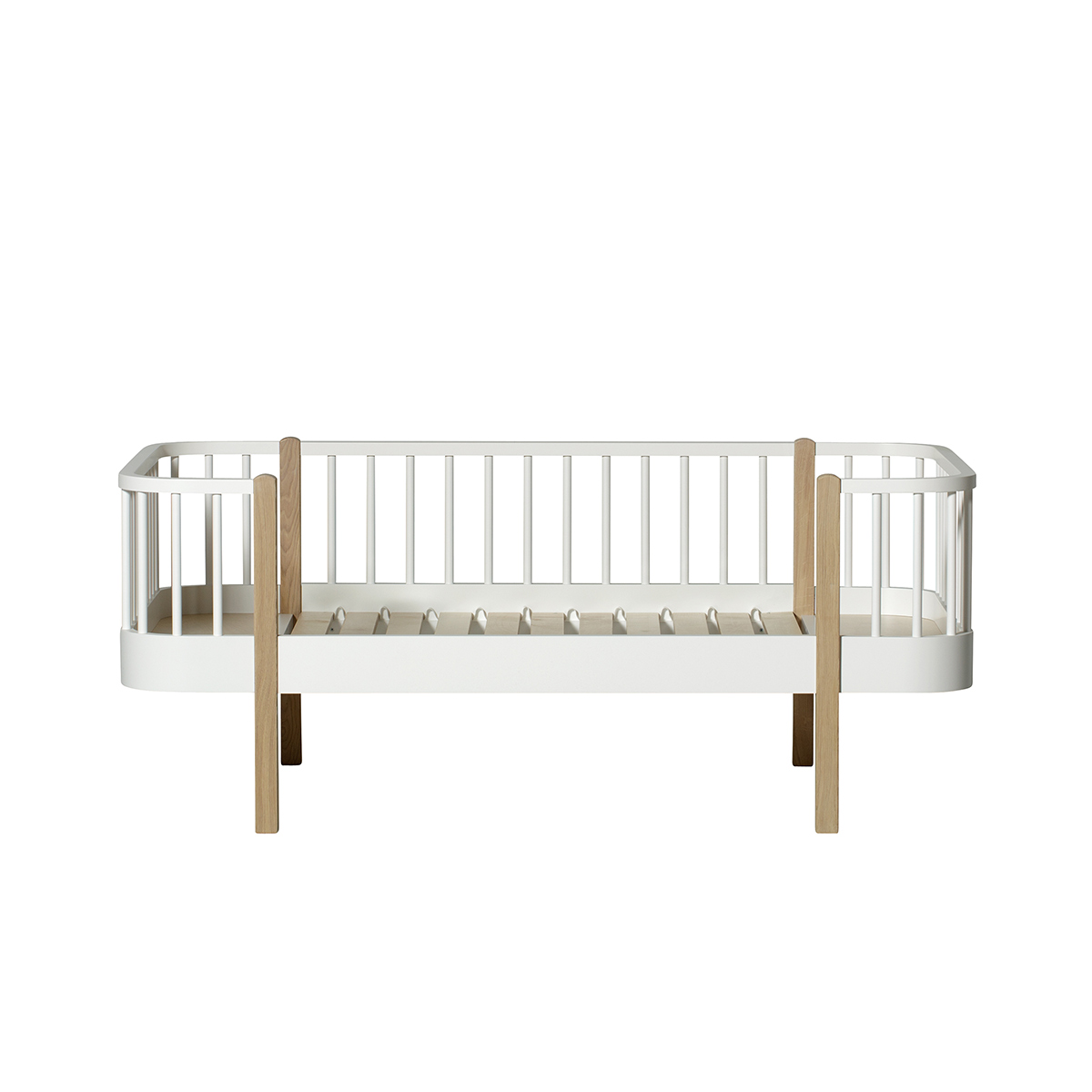 Junior dagbädd Wood Collection vit/ ek, Oliver Furniture