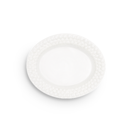 Bubbles Oval Tallrik Vit 20 cm