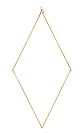 Spegel diamant 41x20 cm Mässing