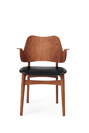 Gesture Stol S Svart Läder Teak