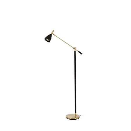 Frank 2.0 Golvlampa Svart/Mässing Dimbar