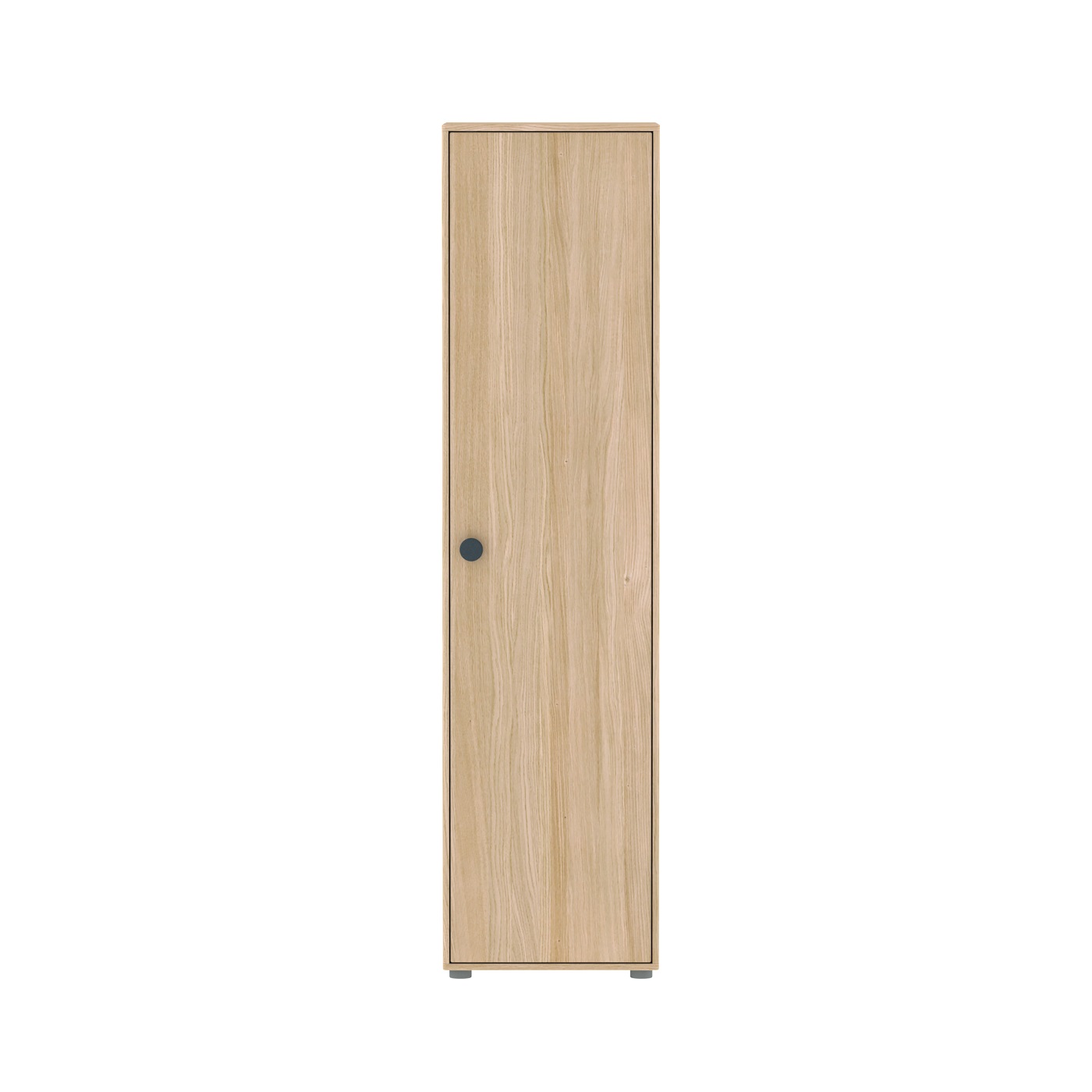 Smalt högt skåp med färgad knopp, Flexa