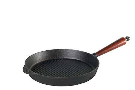 Grillpanna 28 cm med trähandtag