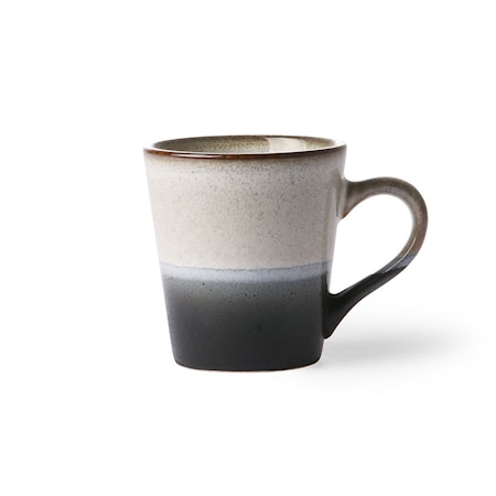 70's Espressokopp Svart och Vit 80 ml