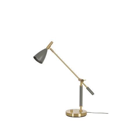 Frank 2.0 Bordslampa varmgrå/Mässing LED Dimbar