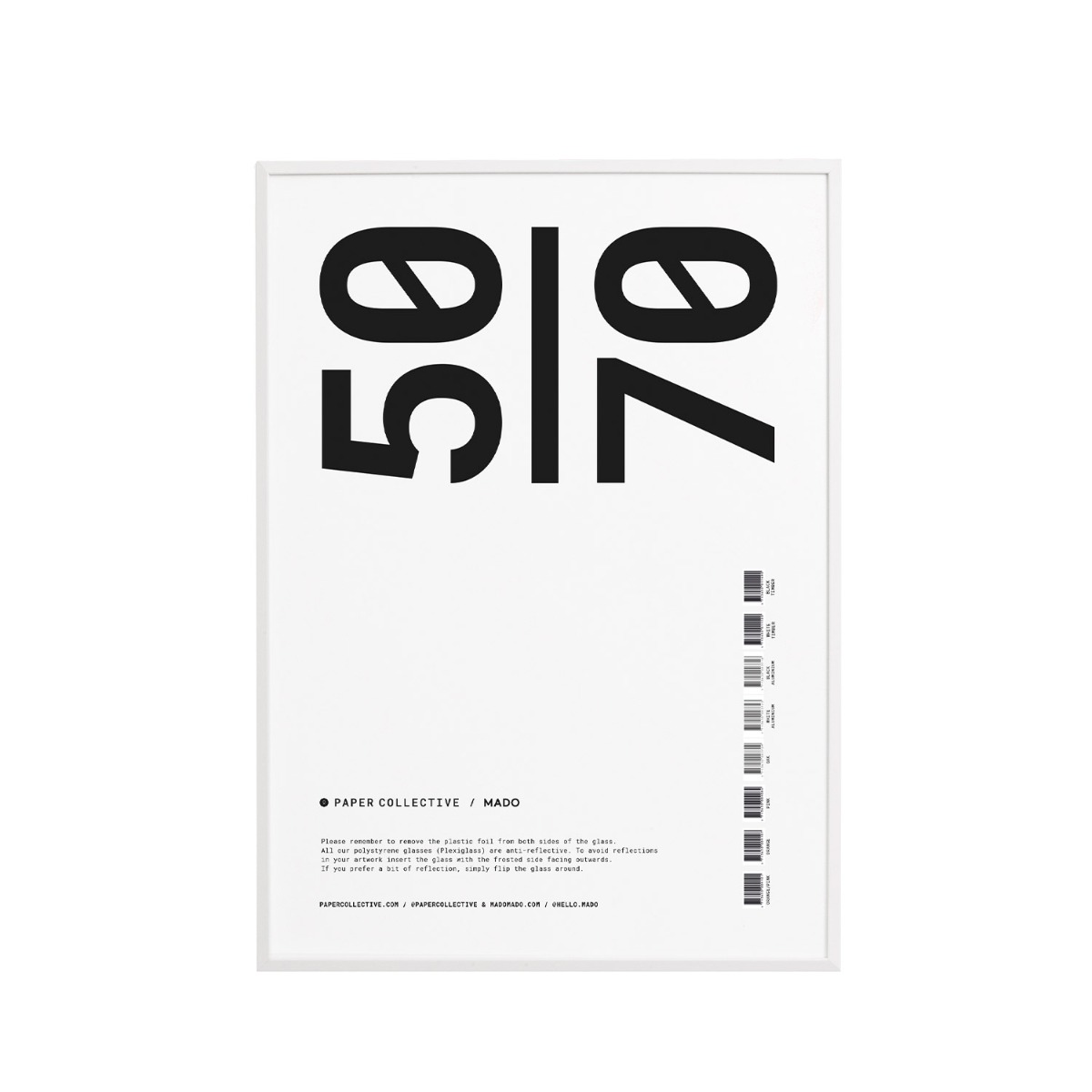 Paper Collective Ram Trä Plexi Vit 50x70 cm