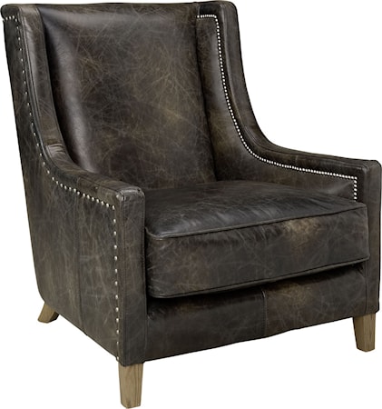 AW44 fåtölj - Leather fudge