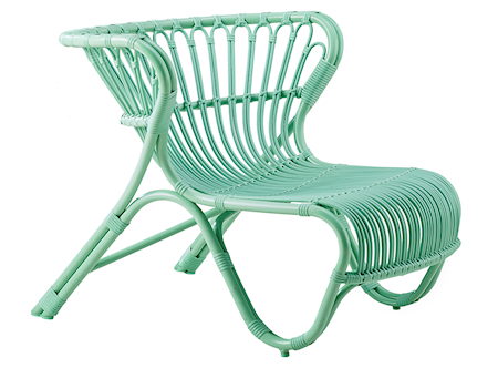 Fox alu rattan fåtölj – Mint