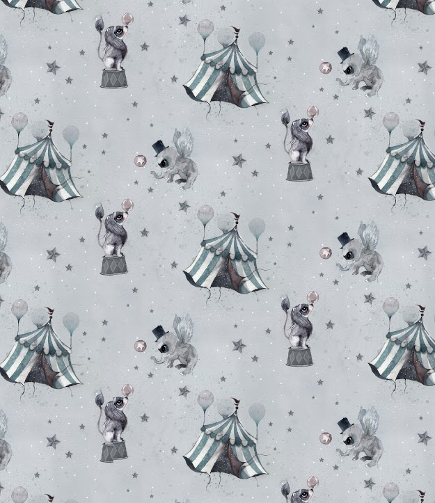 Tapet CIRCUS MIGHETTO blue grey Mrs. Mighetto