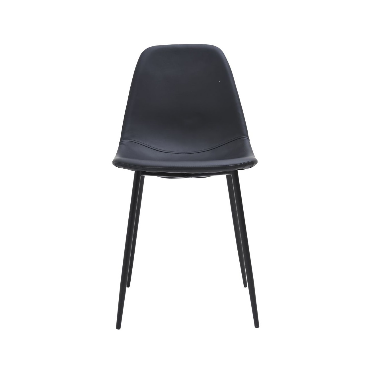 Stol CHAIR FORMS svart skinn, House Doctor