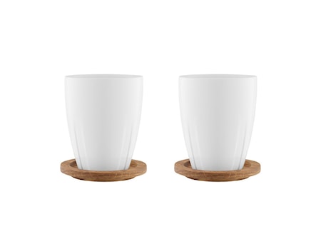 Bruk Vit Mugg Med Trälock 2-pack