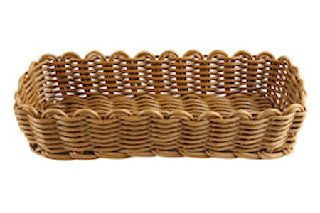 Bestickskorg 26,5x10x6cm, brun