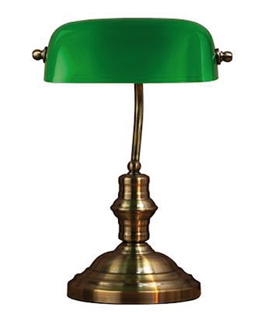 Bankers Bordslampa Grön 42cm