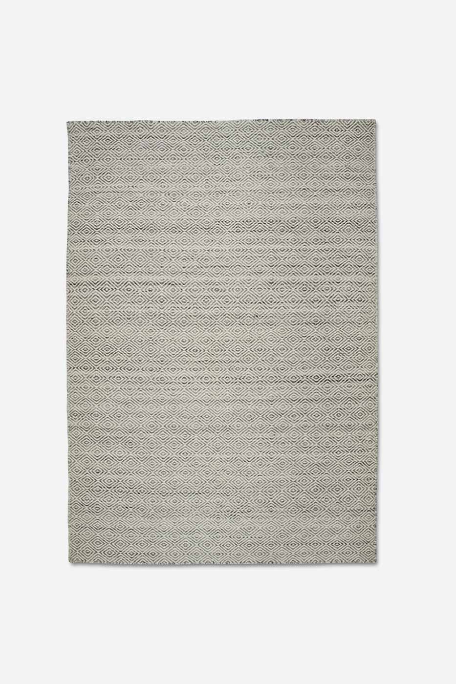 Matta Goose Eye 170x230cm Grå vit