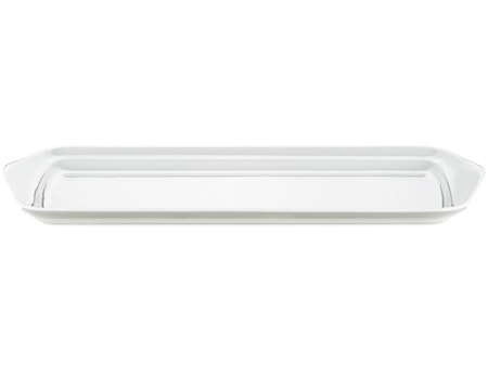 Glassfat/kakfat vit 36 cm