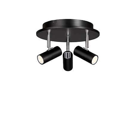 Cato Triospot Mattsvart LED Dimbar
