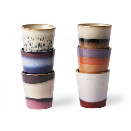 Ceramic 70's Mugg 6 st