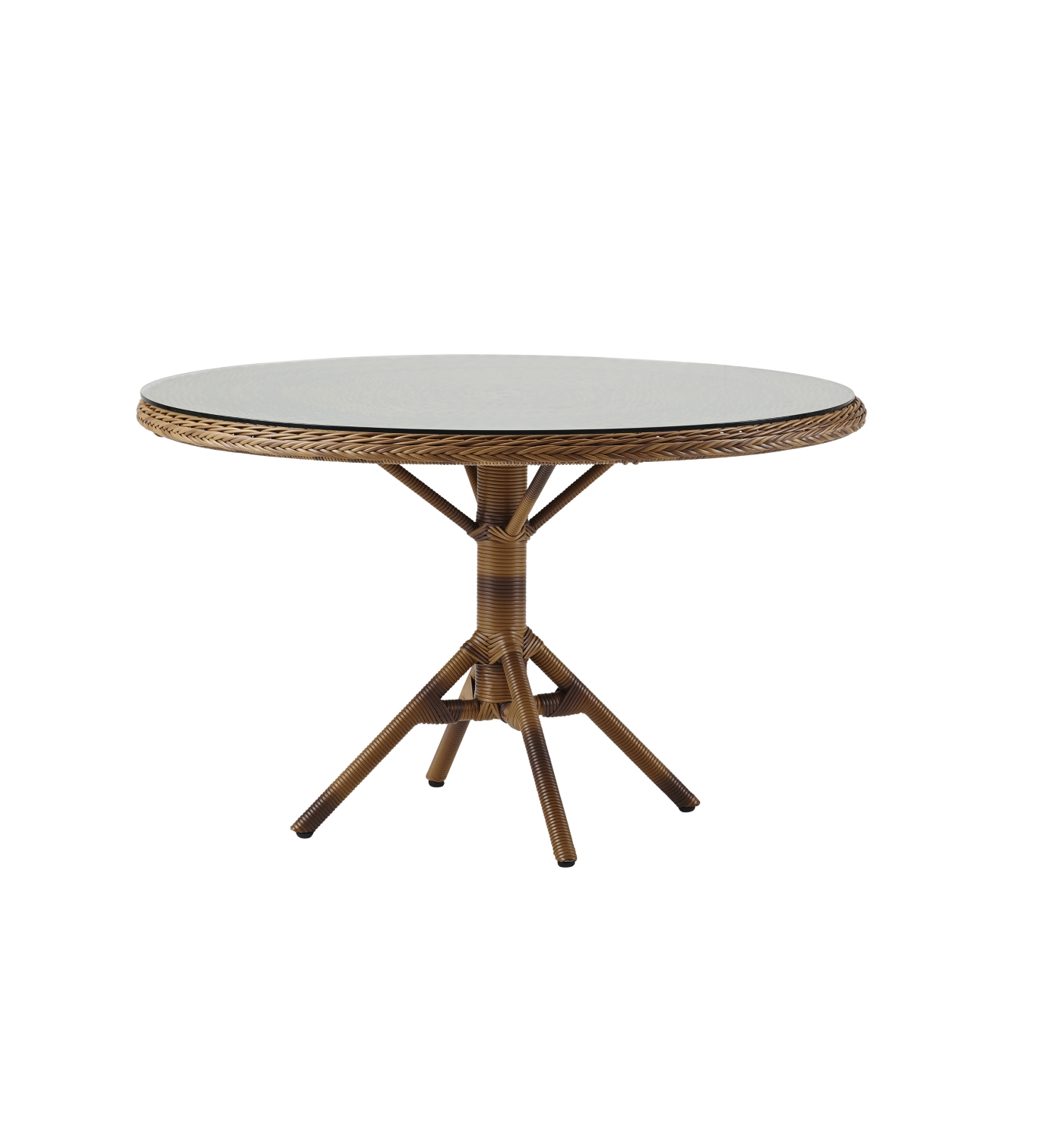 Grace runt matbord glastopp Chestnut Sika-design
