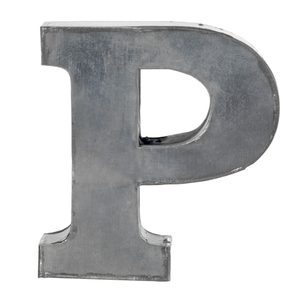 Zinc letter, P